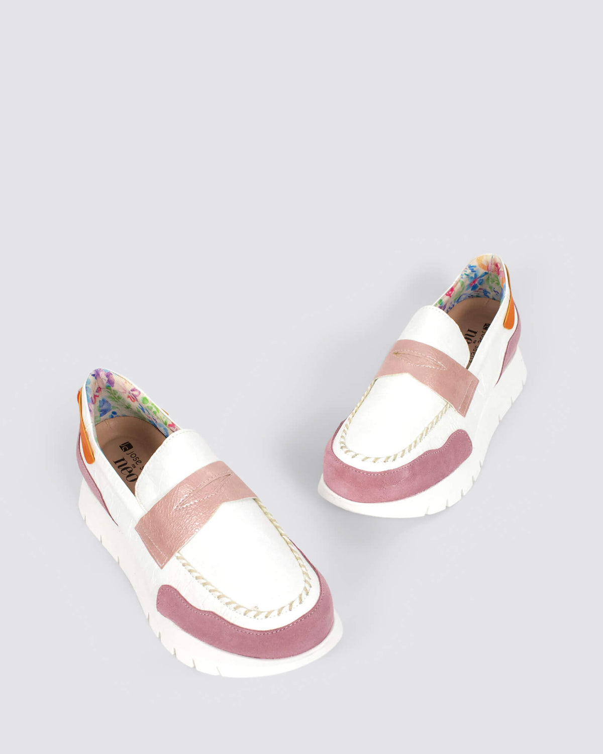 JS-2290 LOAFERS WHITE NUDE MULTI