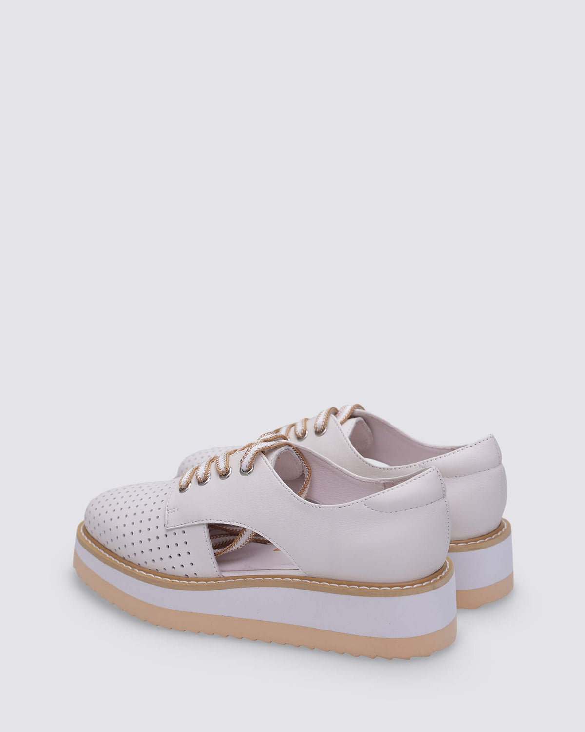 KASSIDY PLATFORM SNEAKERS BONE LEATHER