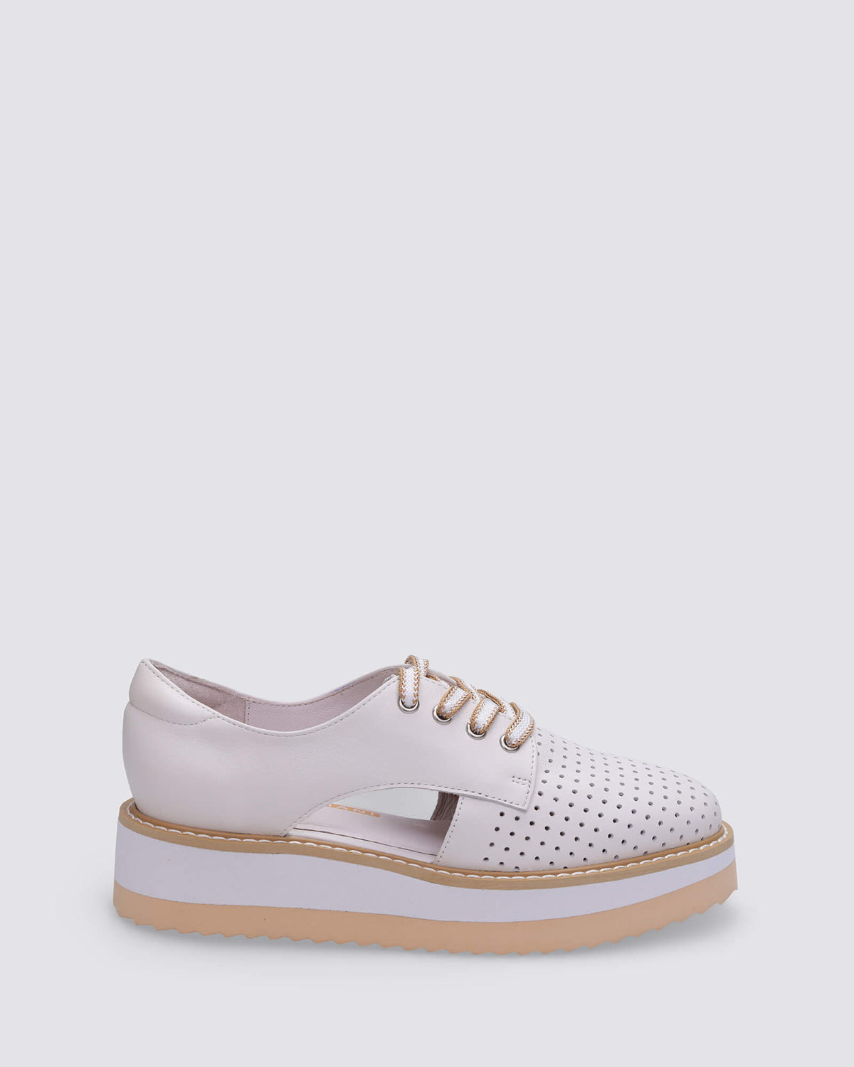 KASSIDY PLATFORM SNEAKERS BONE LEATHER