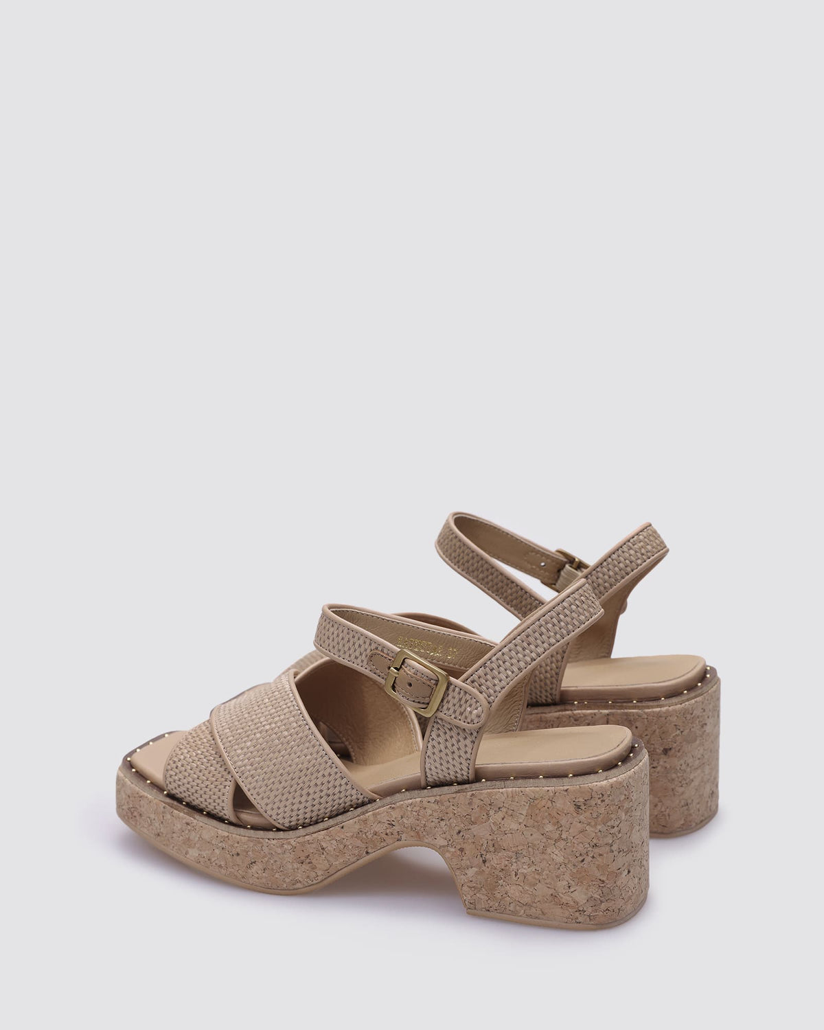 KATESTAR HEELS COFFEE RAFFIA