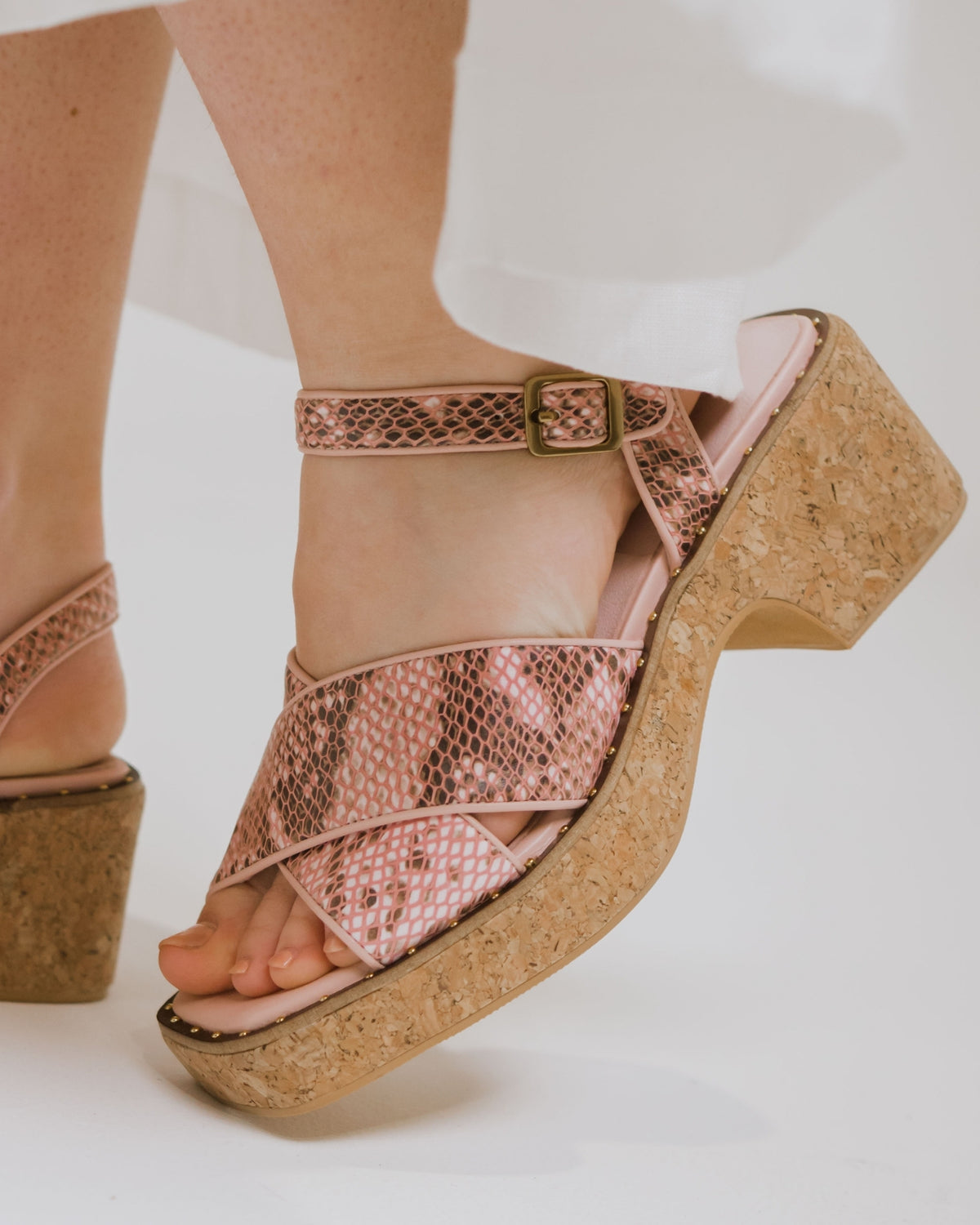KATESTAR HEELS BLUSH SNAKE