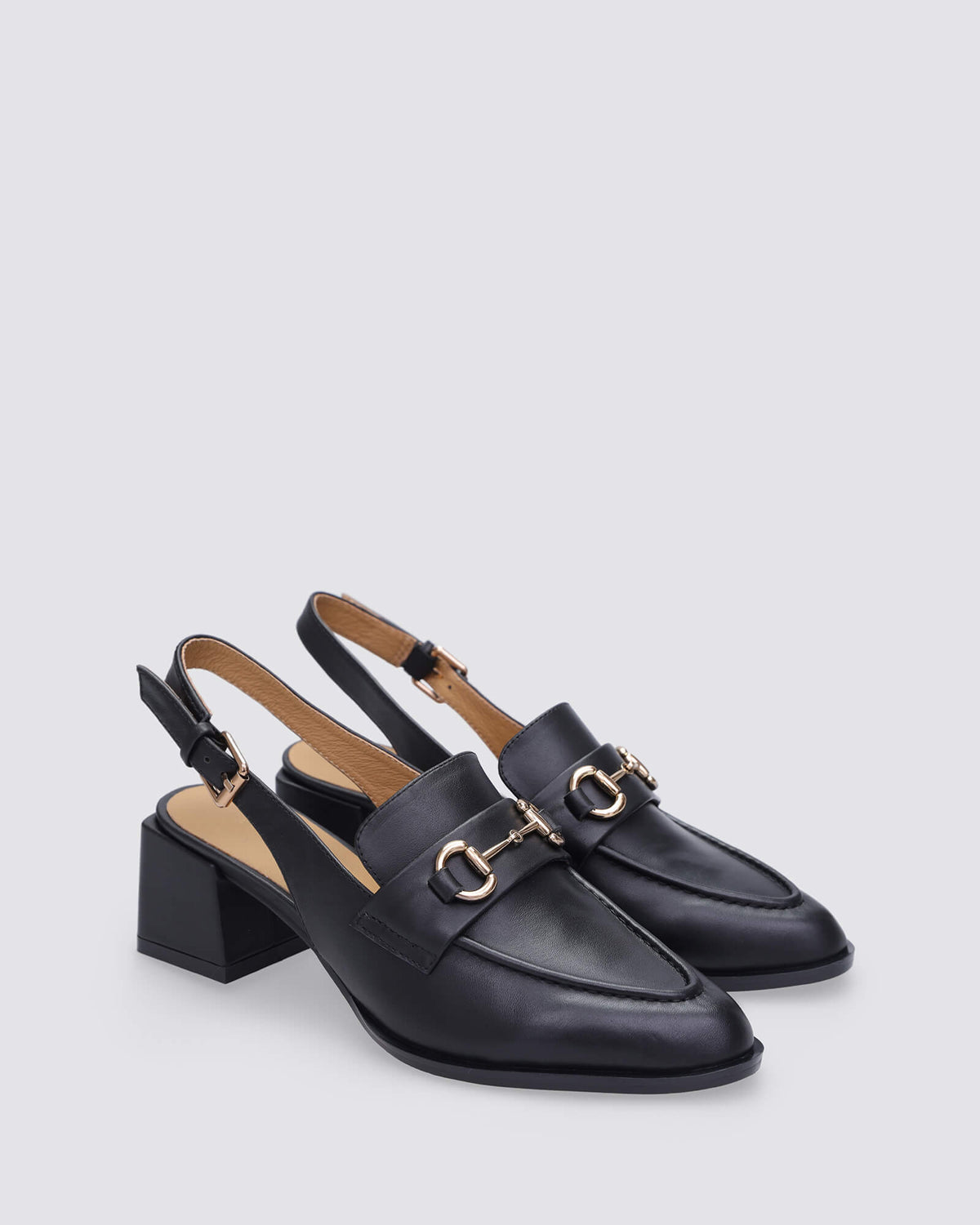 KATHRYN SLINGBACK HEELS BLACK