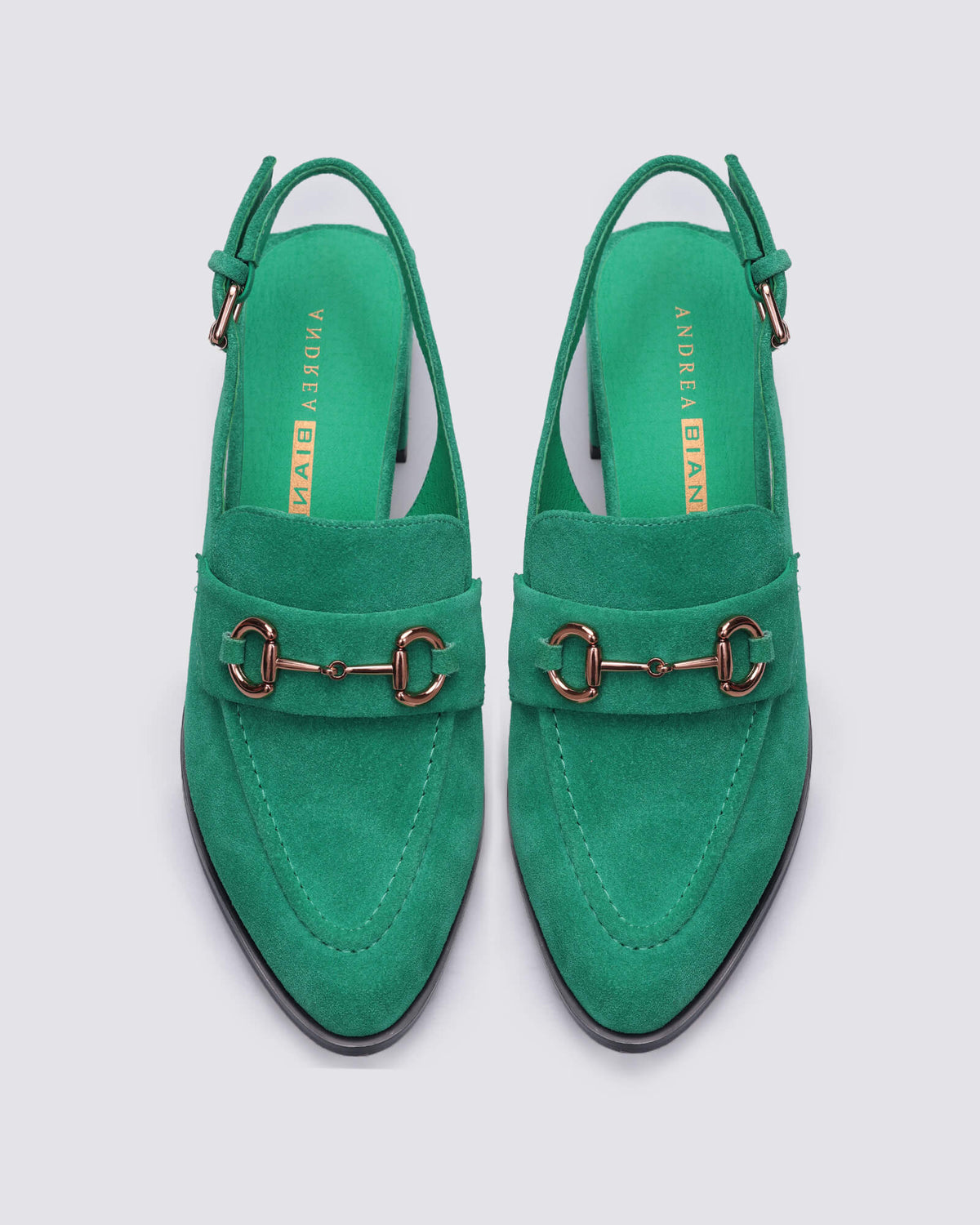 KATHRYN SLINGBACK LOAFERS GREEN SUEDE