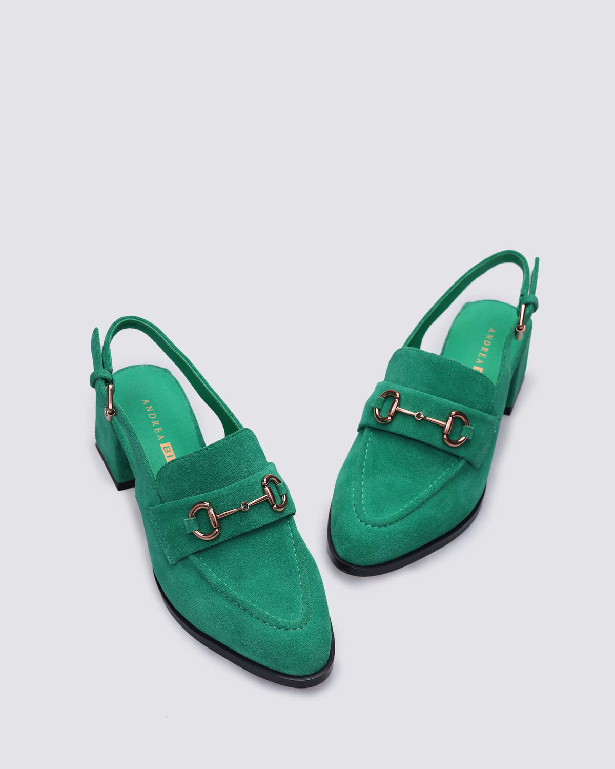 KATHRYN SLINGBACK LOAFERS GREEN SUEDE
