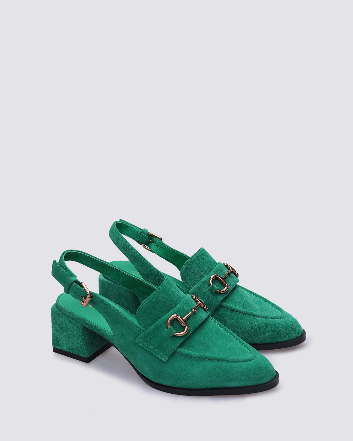 KATHRYN SLINGBACK LOAFERS GREEN SUEDE