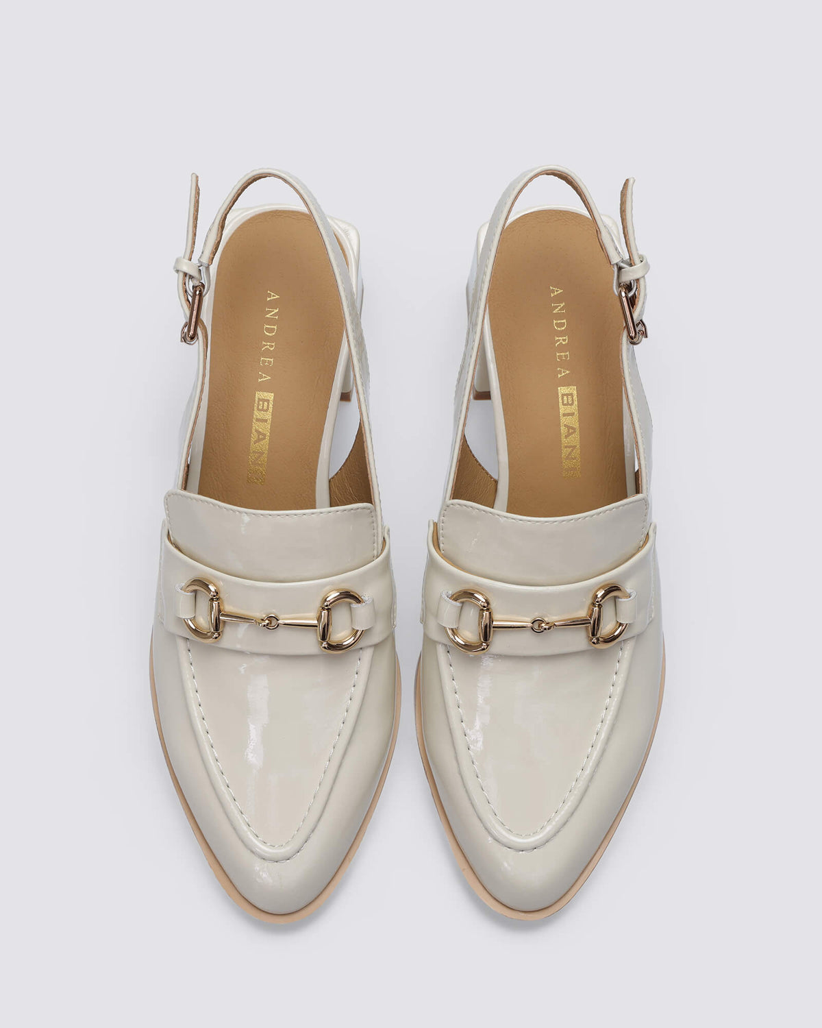 KATHRYN SLINGBACK HEELS IVORY PATENT