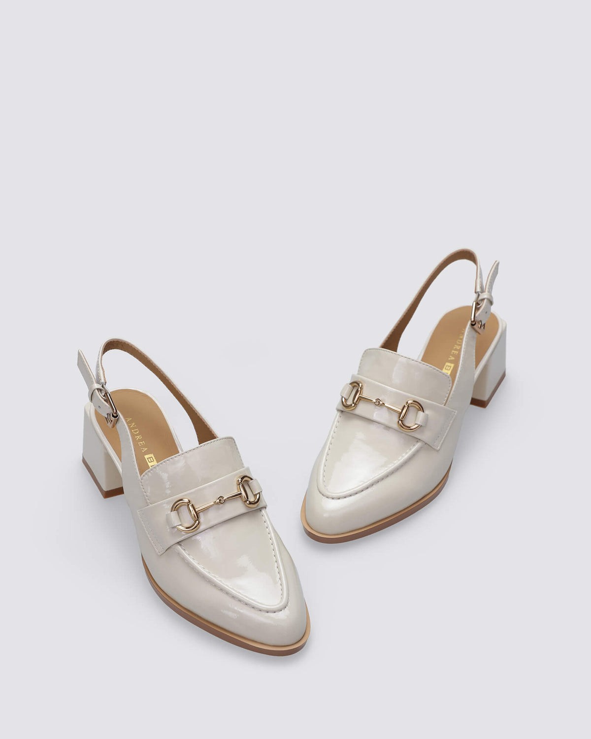 KATHRYN SLINGBACK HEELS IVORY PATENT