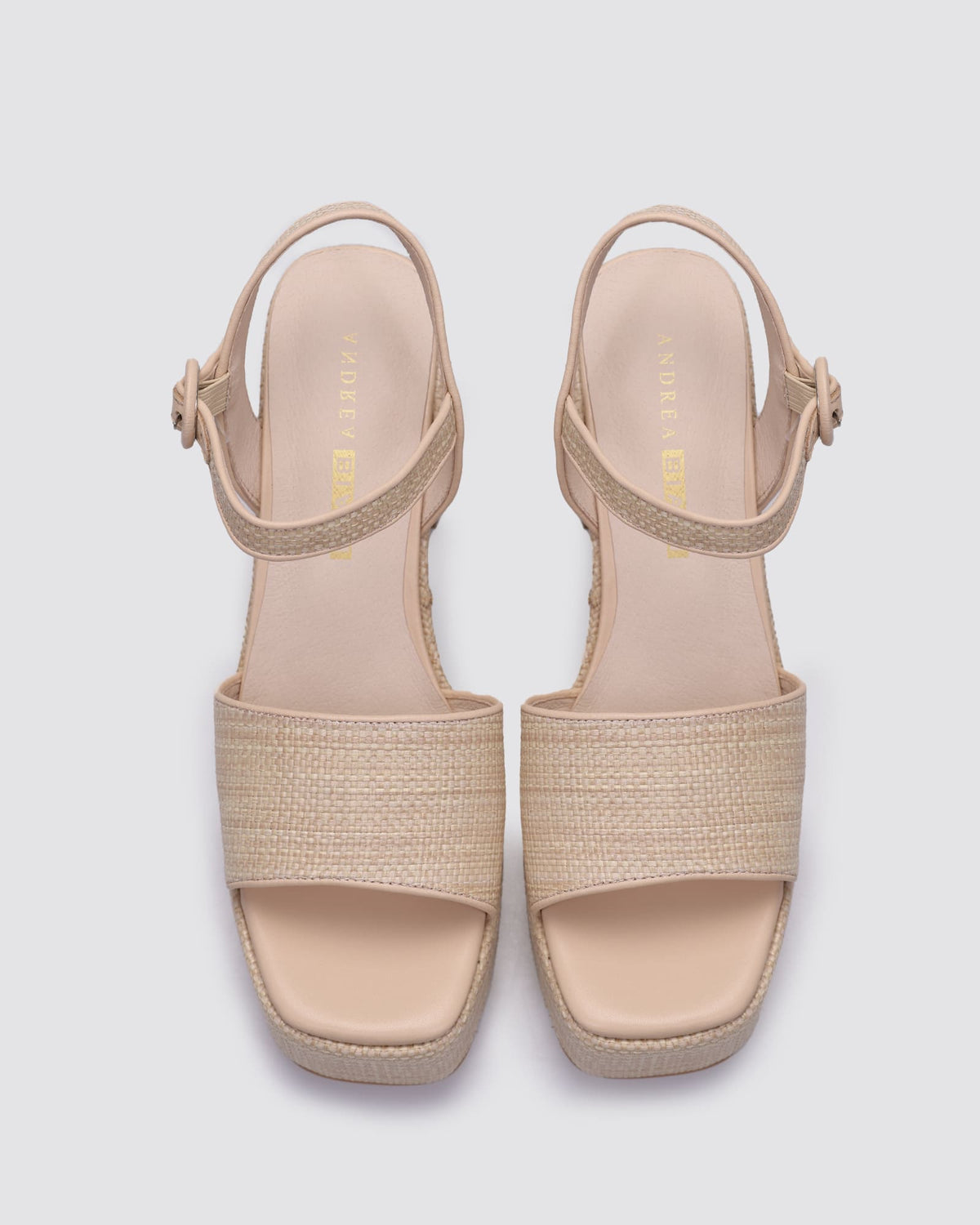 KENNEDY PLATFORM HEELS NATURAL RAFFIA