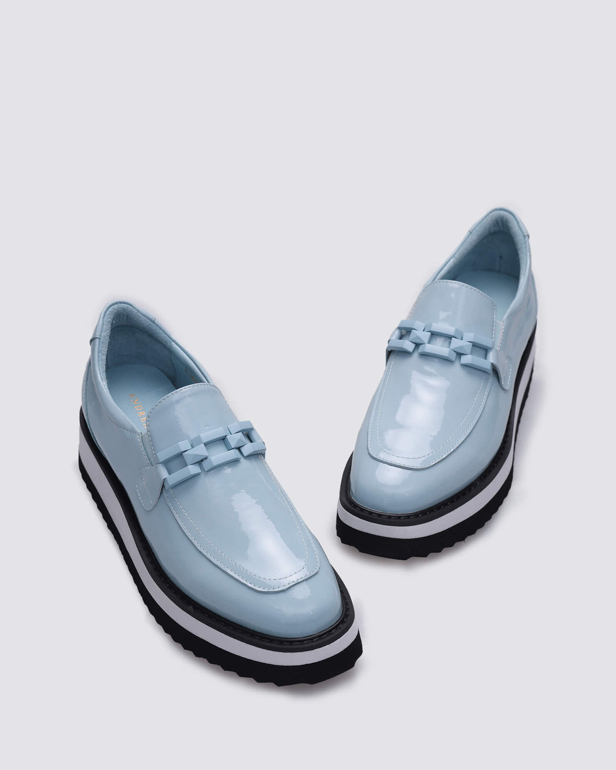 KIMBER PLATFORM LOAFERS SKY PATENT