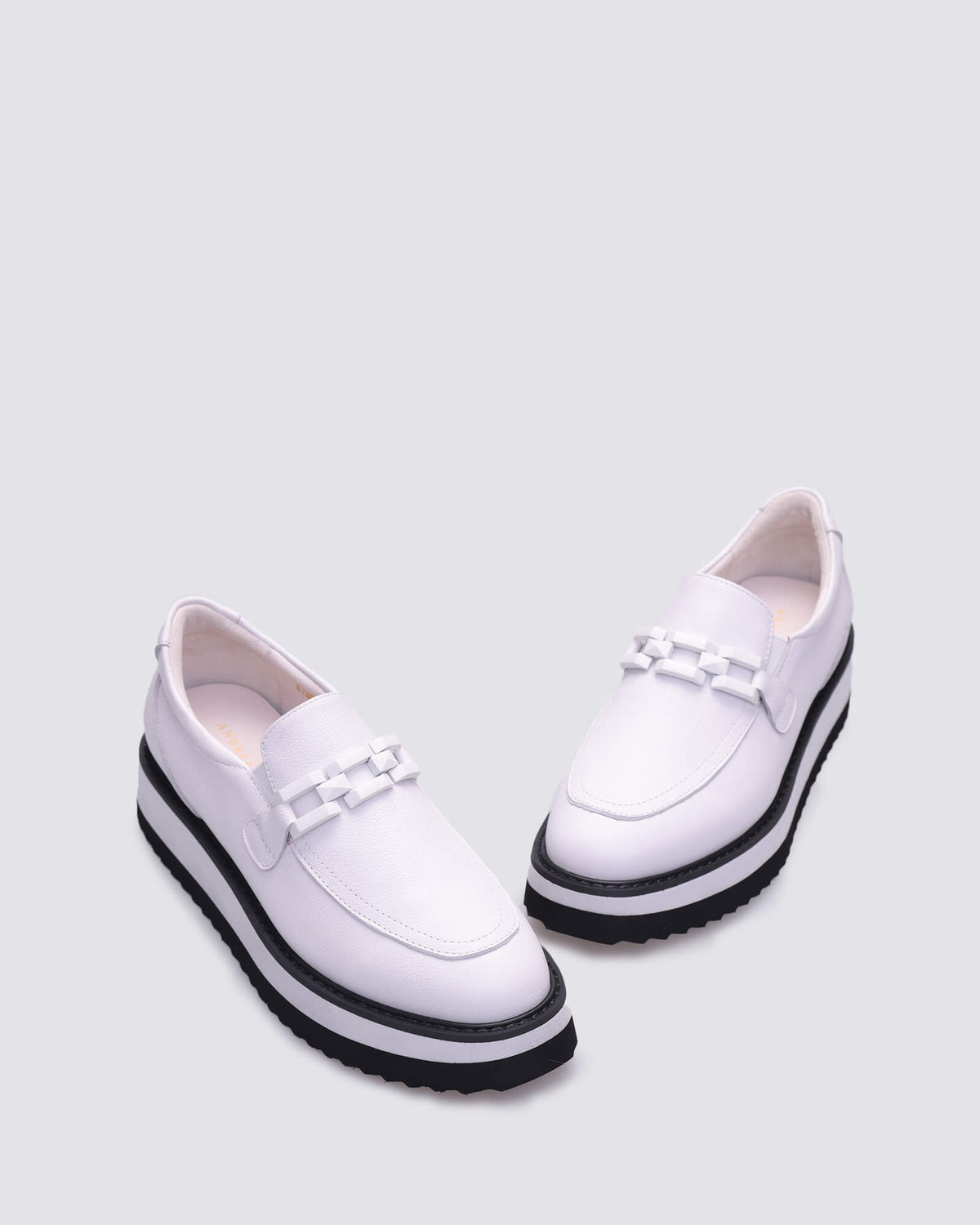 KIMBER PLATFORM LOAFERS WHITE