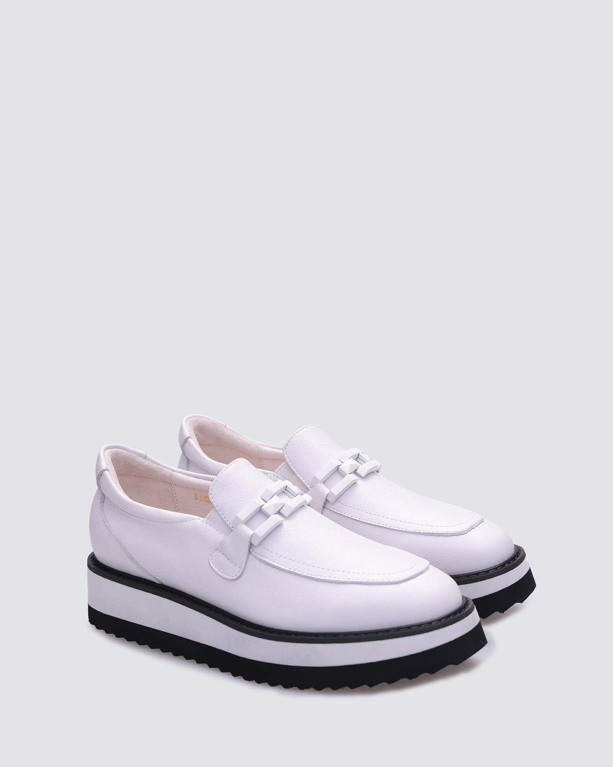 KIMBER PLATFORM LOAFERS WHITE