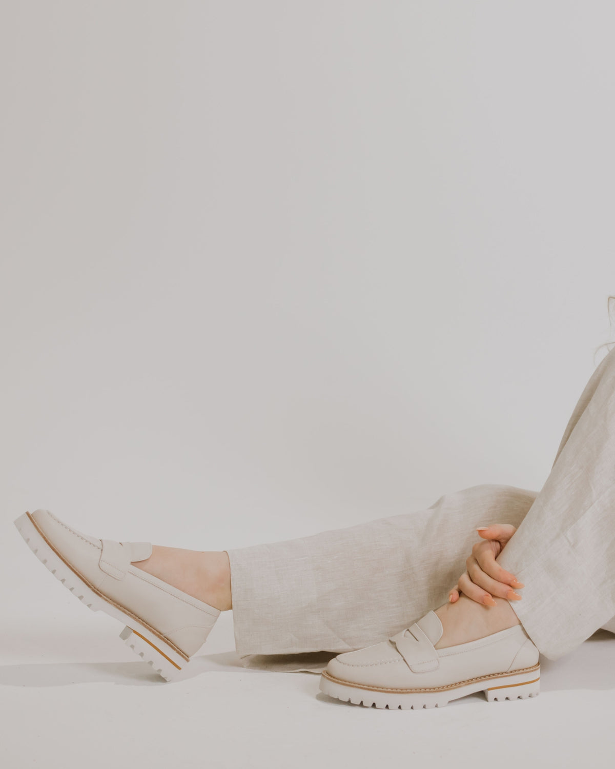 KINDA LOAFERS DOVE LEATHER