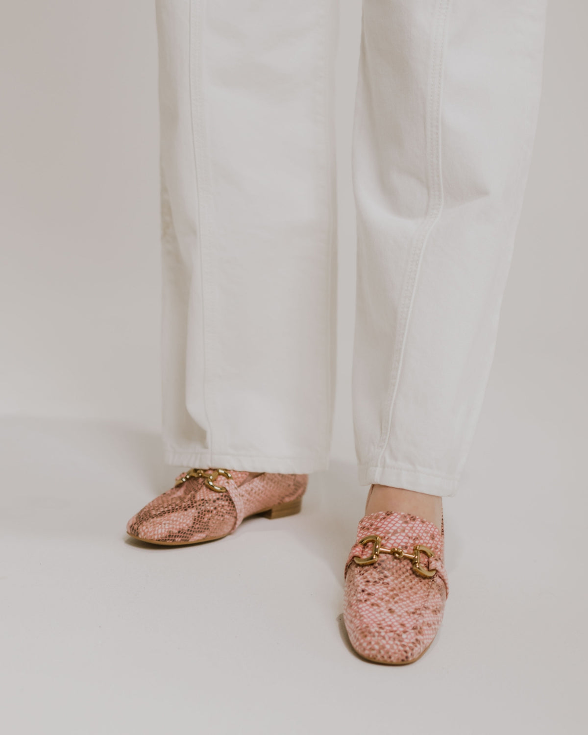 KINKAID LOAFERS BLUSH SNAKE