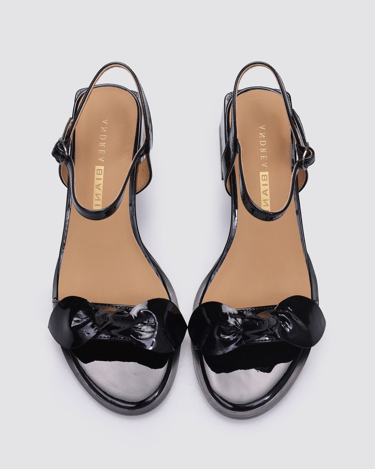 KITTEN BLOCK HEELS BLACK PATENT
