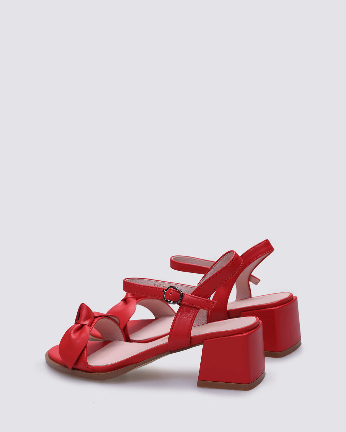 KITTEN BLOCK HEELS RED ROUGE