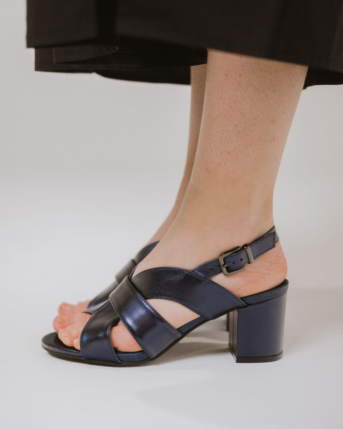 KODA HEELS NAVY METALLIC