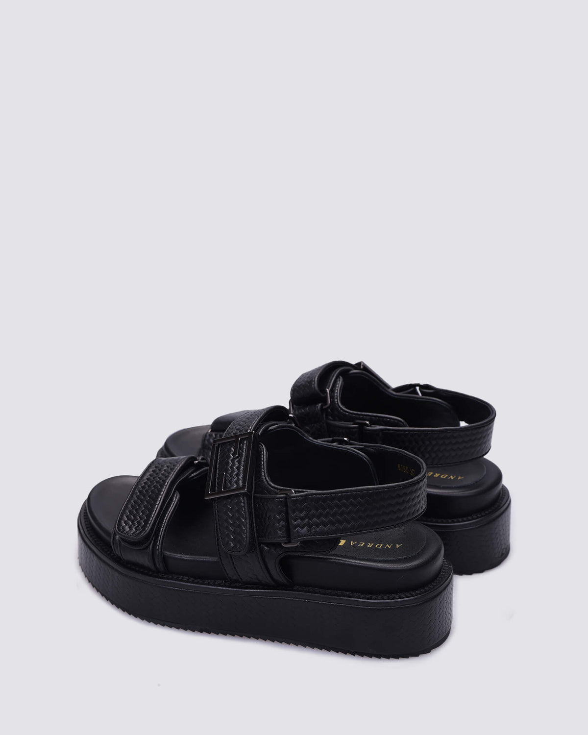 KOKO WEDGES BLACK WEAVE