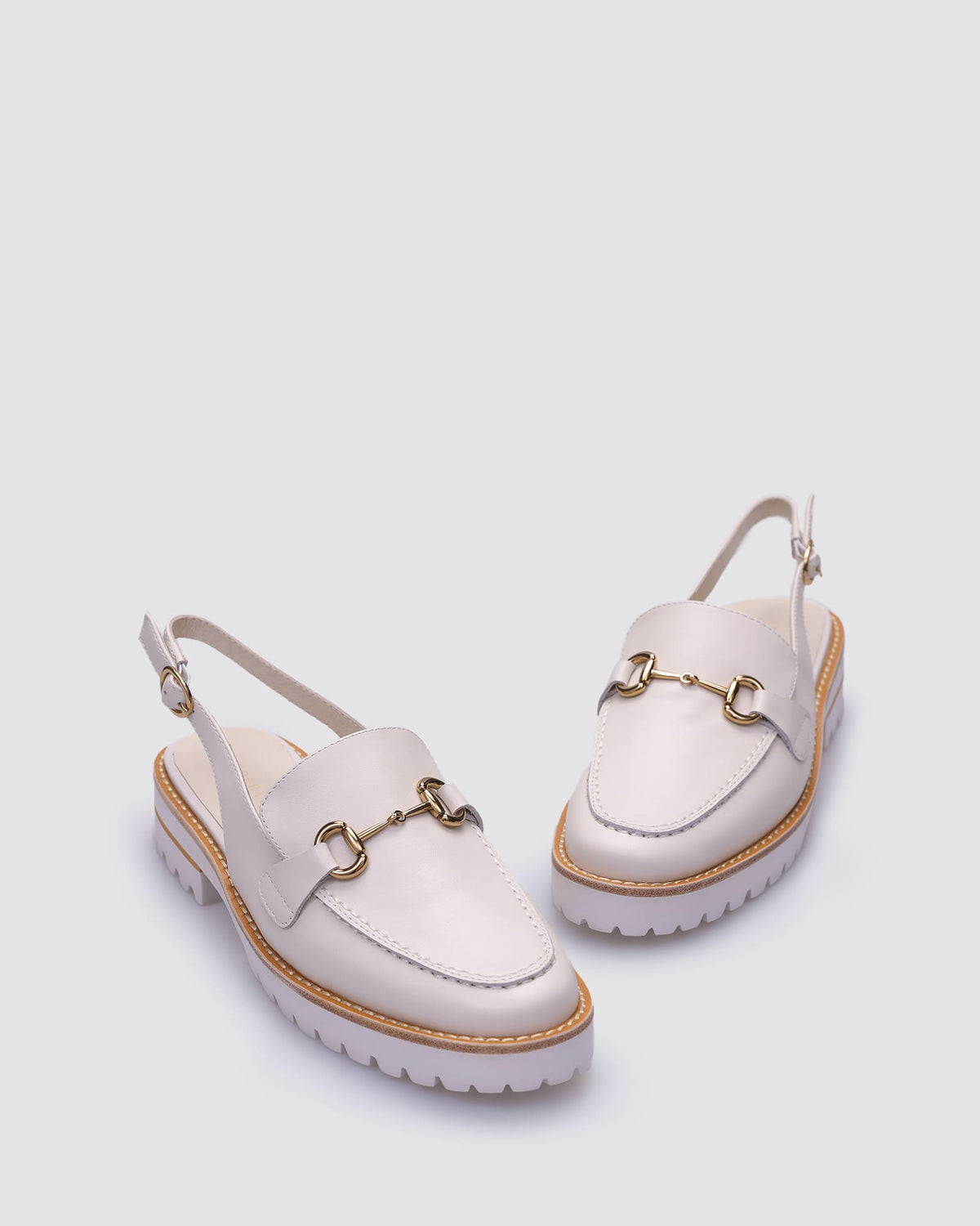 KOLA SLINGBACK FLATS CREAM WHITE