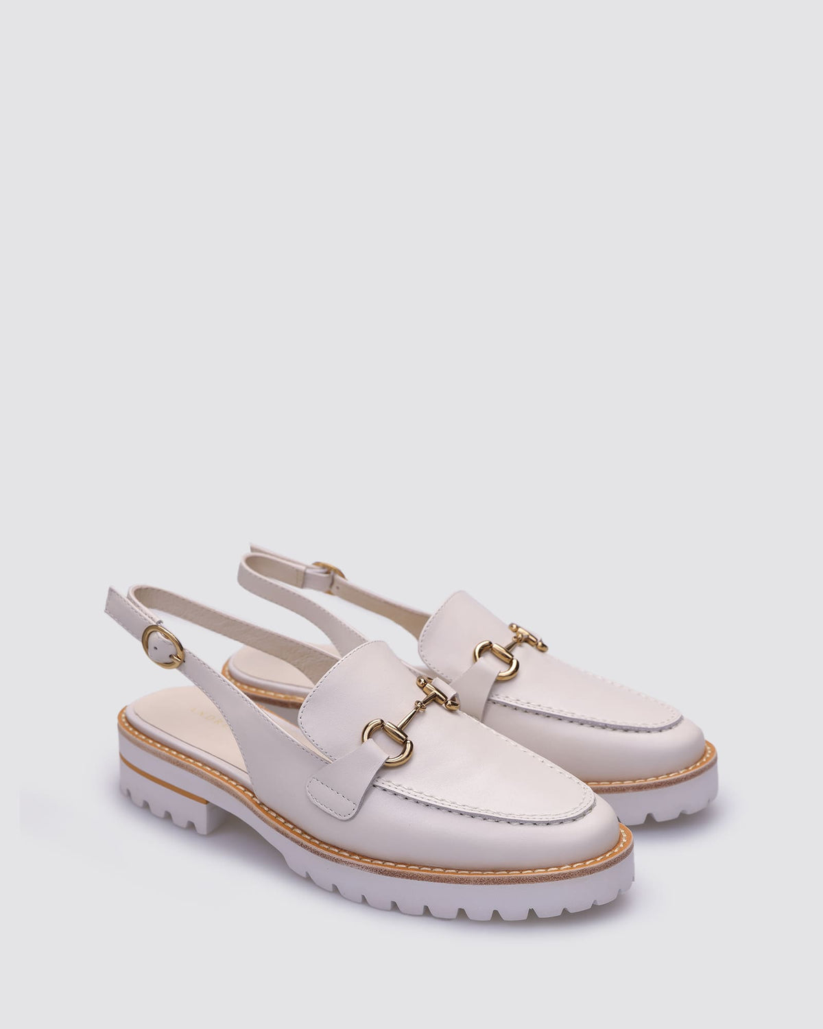 KOLA SLINGBACK FLATS CREAM WHITE