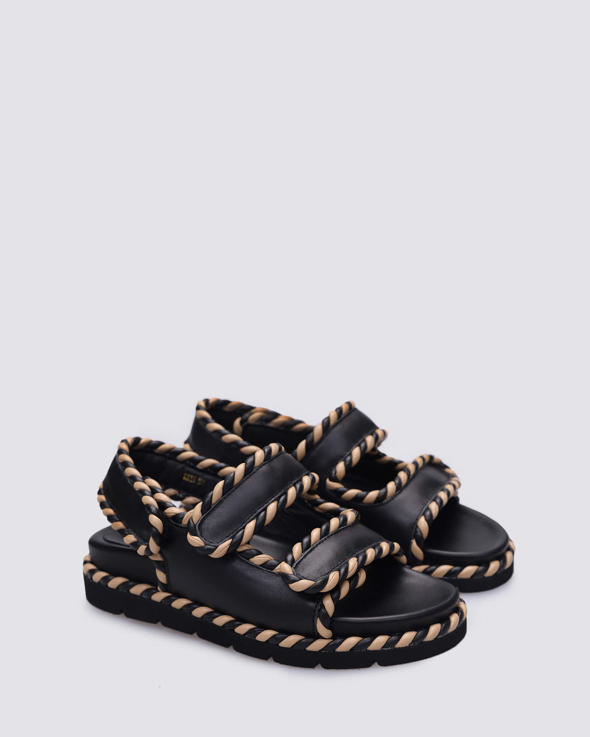 KRIS SANDALS BLACK NATURAL