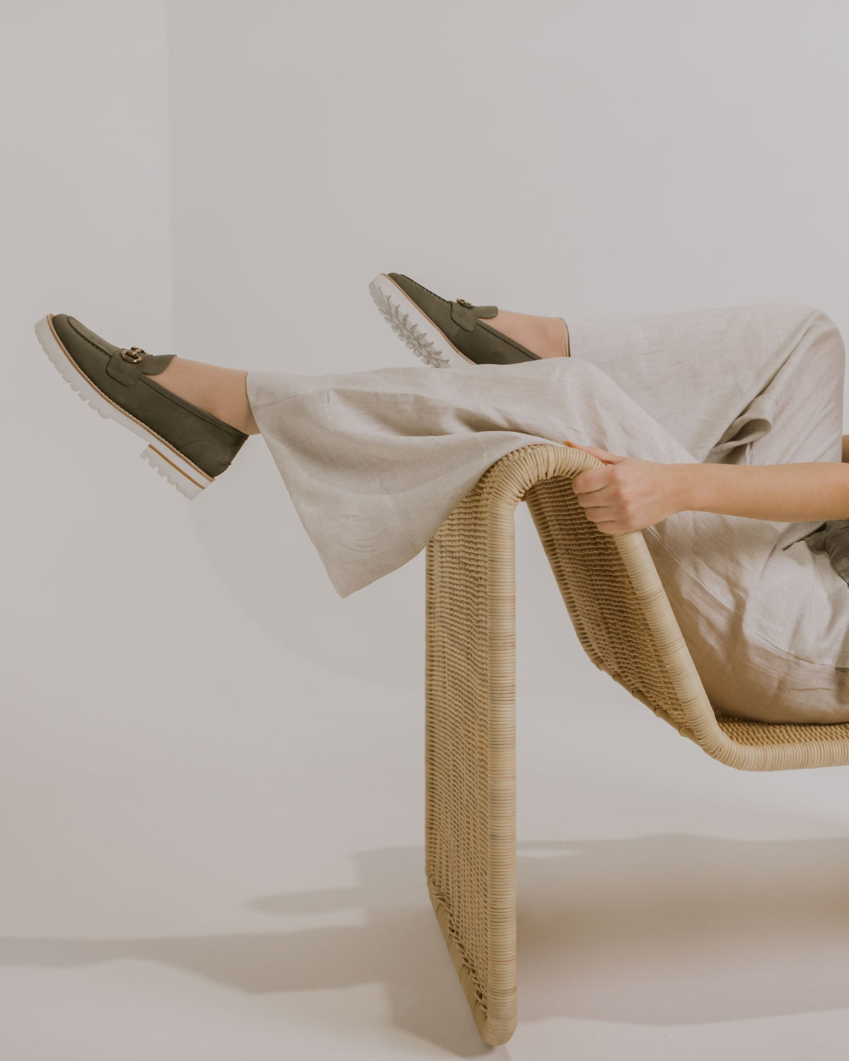 KRYSTAL LOAFERS SAGE NUBUCK