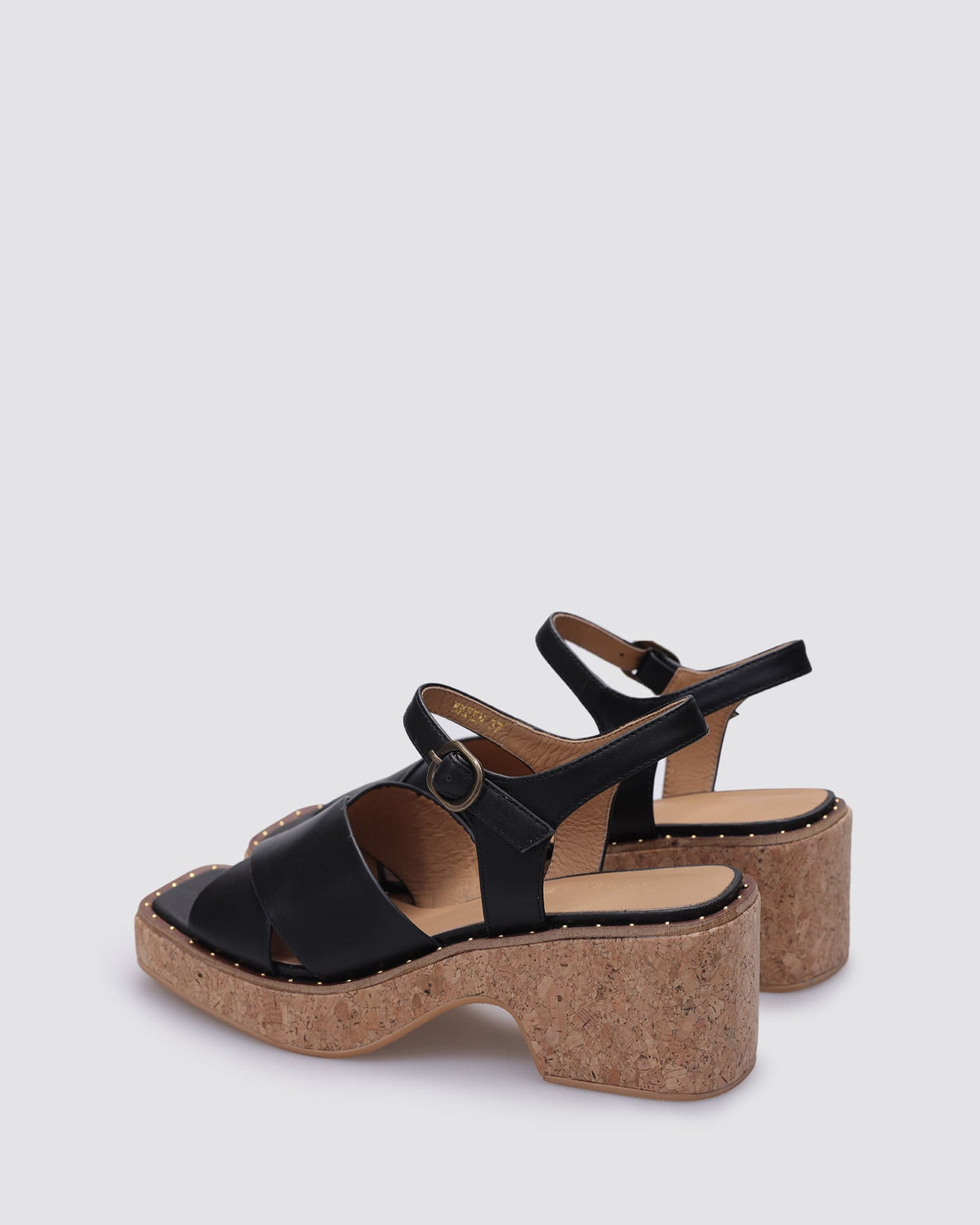 KWEEN HEELS BLACK LEATHER