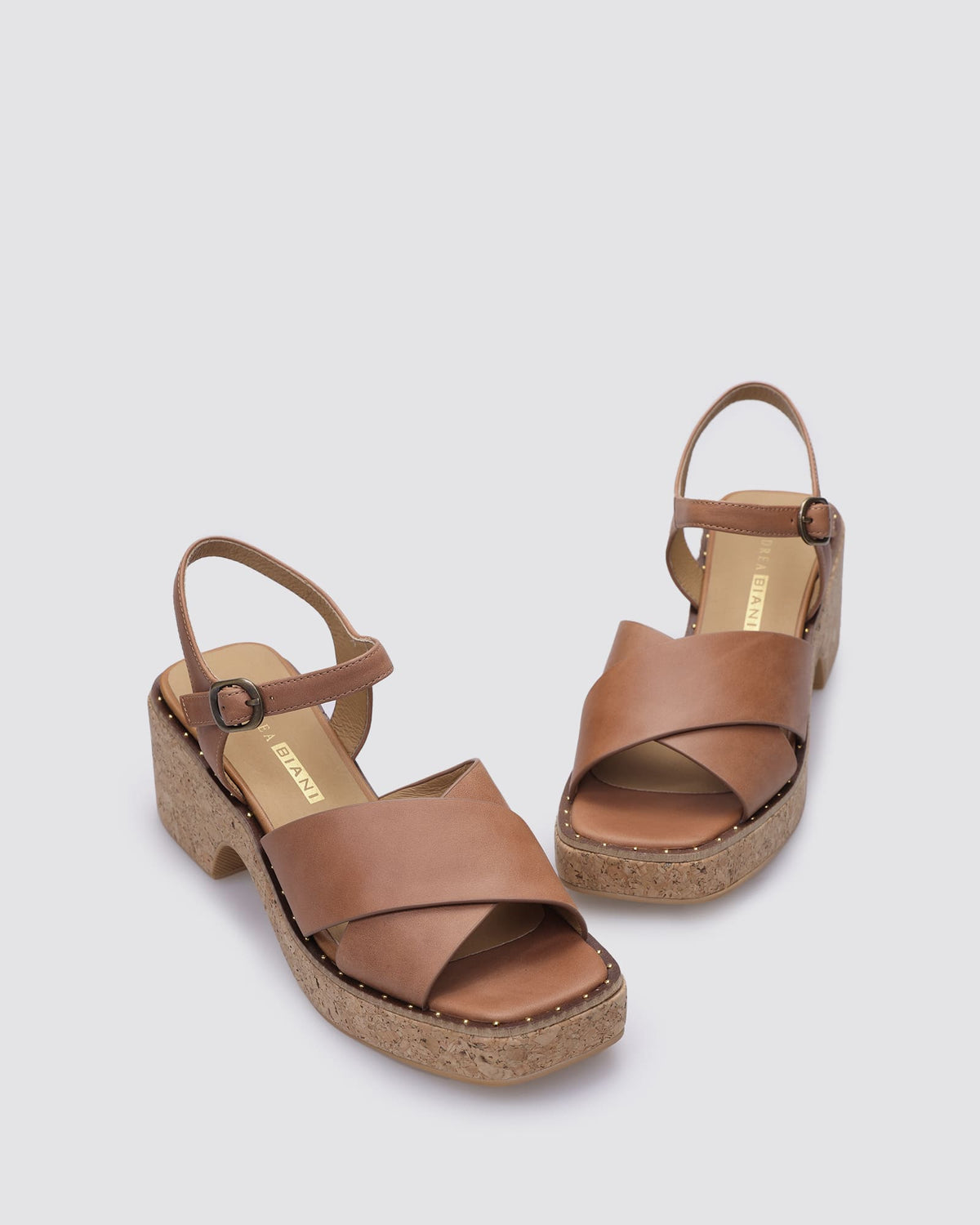 KWEEN HEELS TAN LEATHER