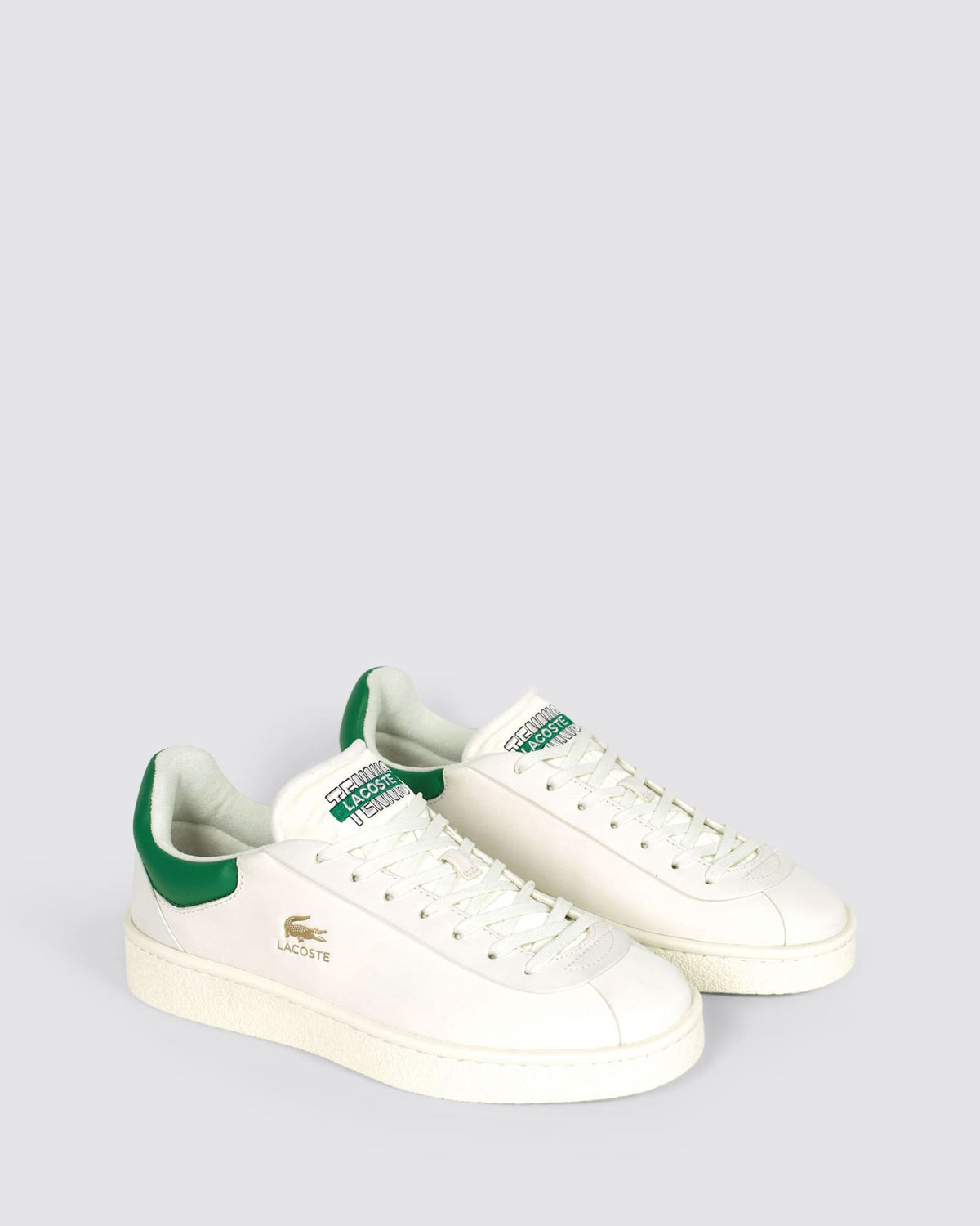 BASESHOT PRM 124 MENS SNEAKERS WHITE/GREEN LEATHER