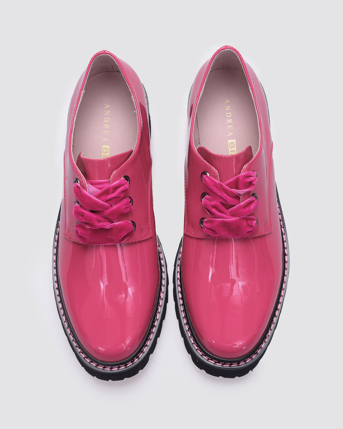 LAUREN LACE UP SHOES FUSCHIA PATENT