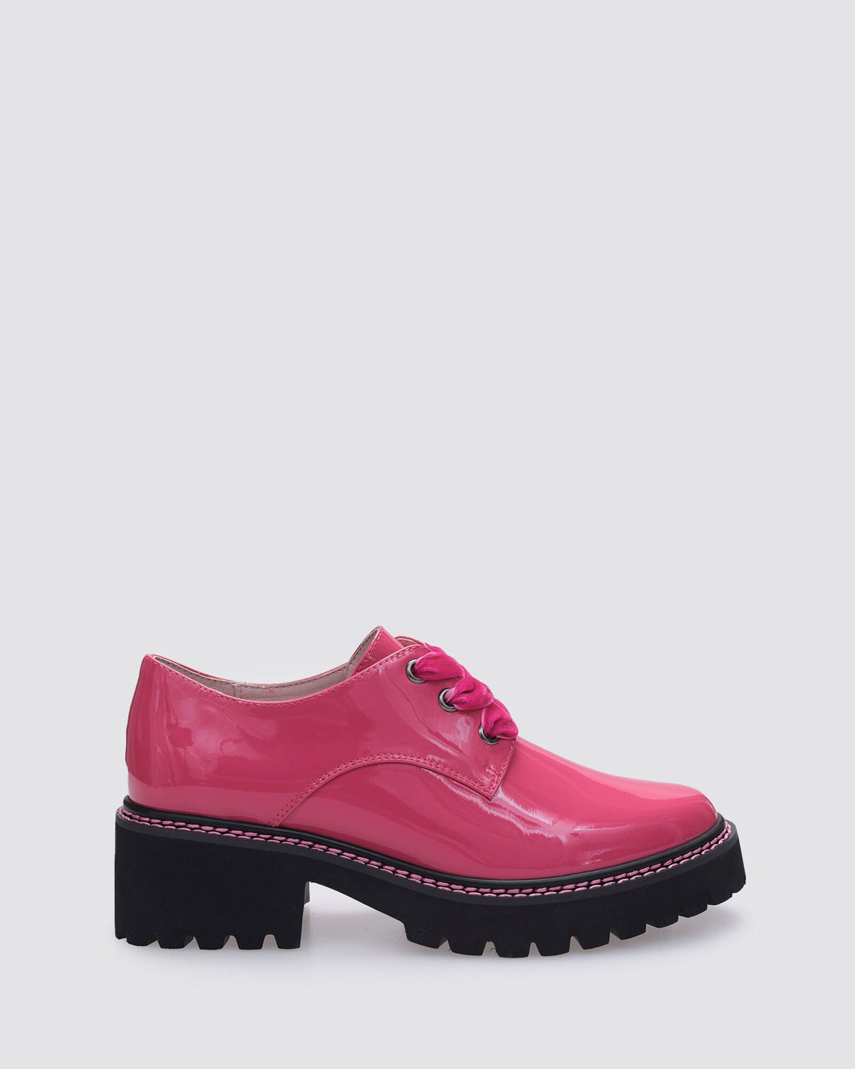 LAUREN LACE UP SHOES FUSCHIA PATENT