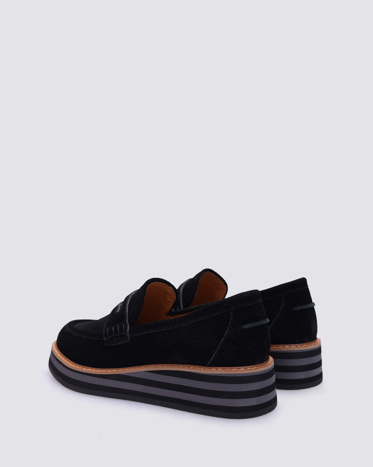 LAURENT WEDGE LOAFERS BLACK SUEDE