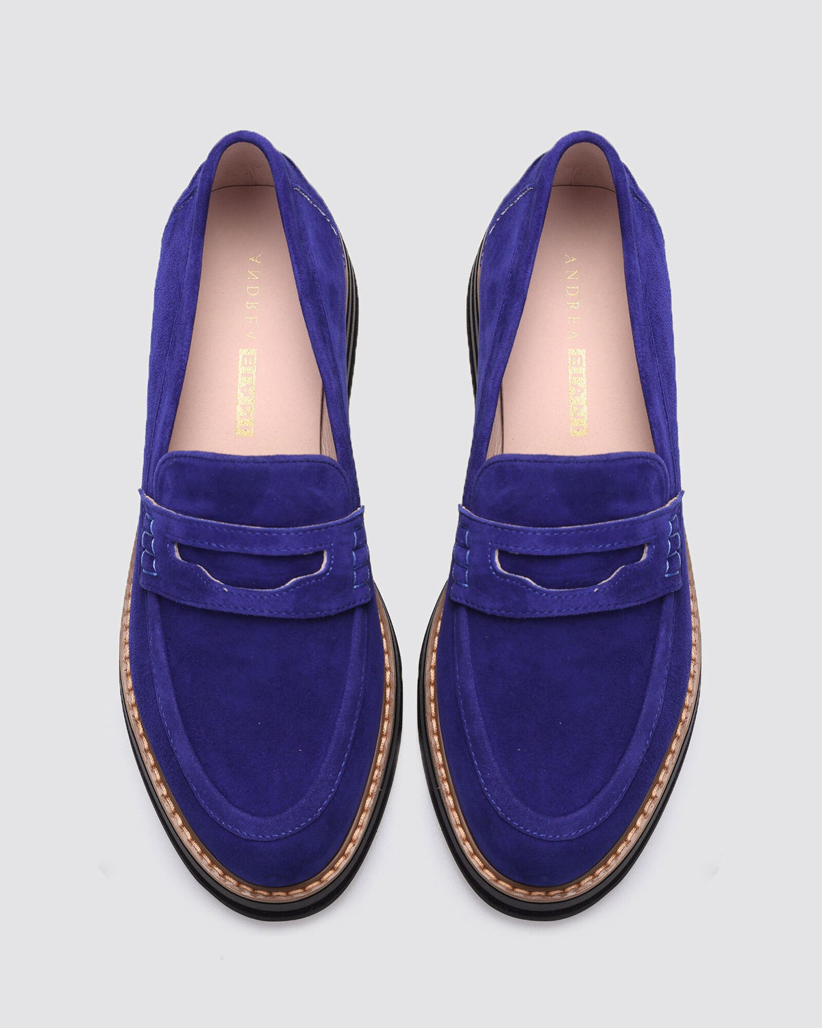 LAURENT WEDGE LOAFERS COBALT SUEDE
