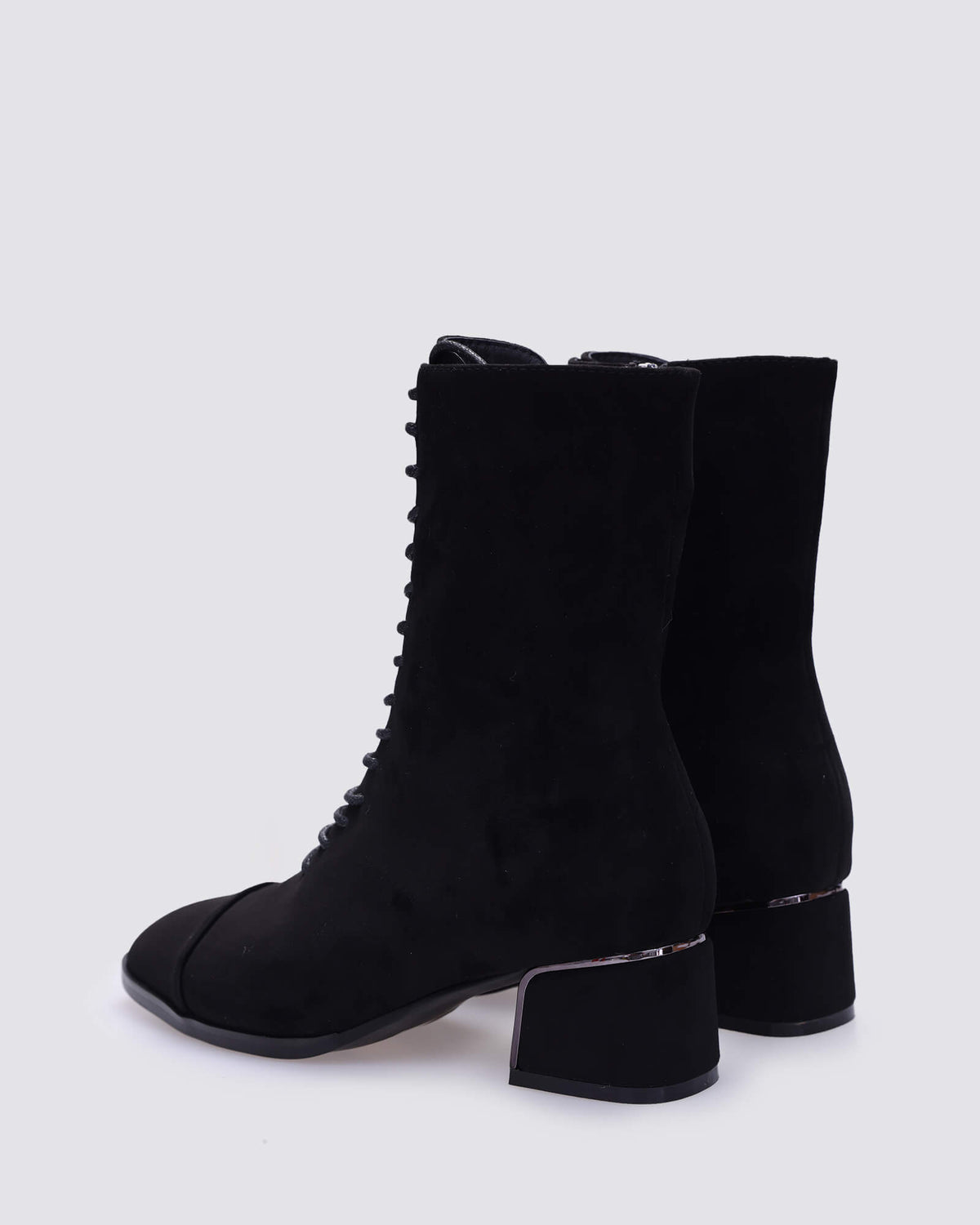 LAVERNE ANKLE BOOTS BLACK MICROFIBRE