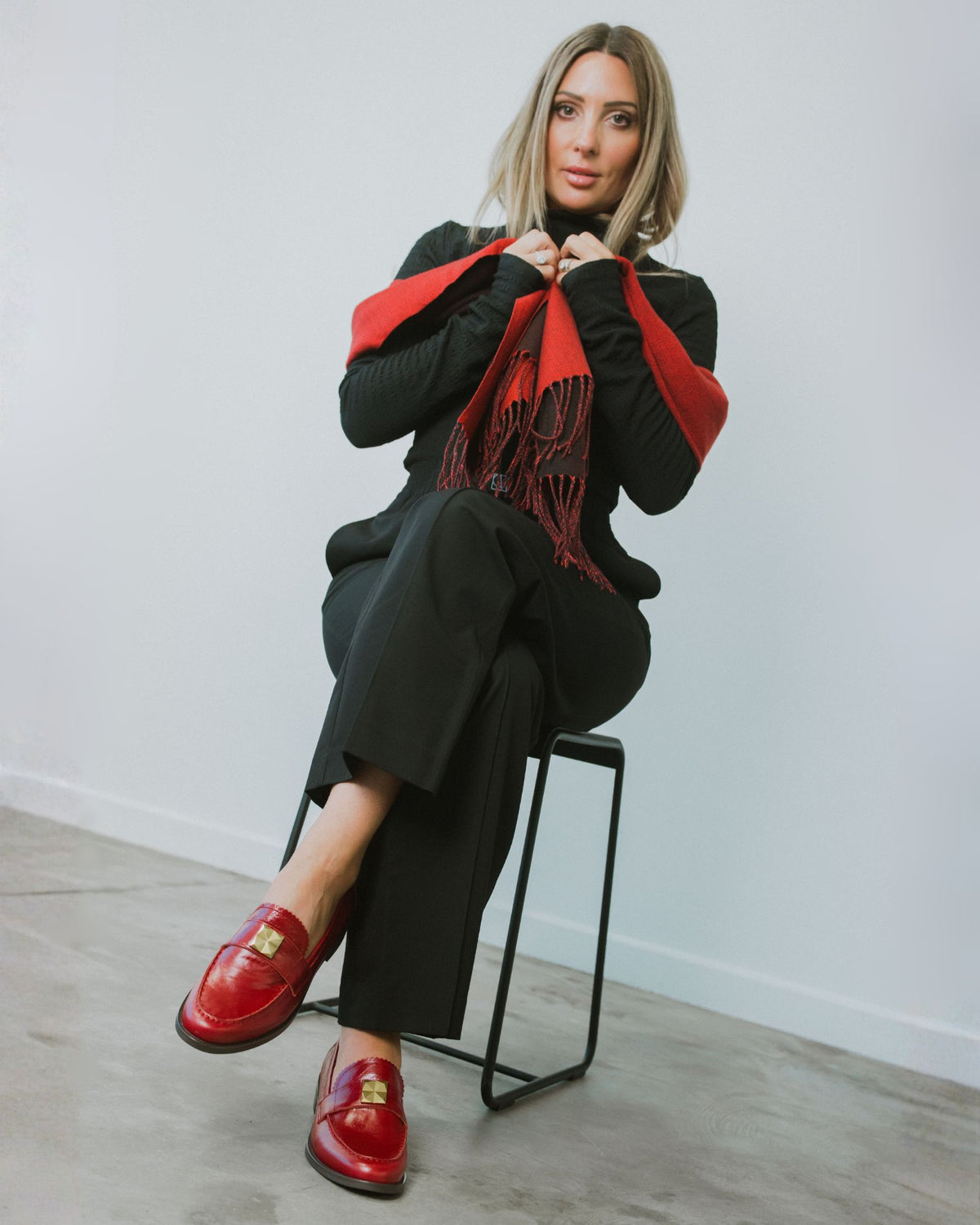 LETTY LOAFERS RED LEATHER