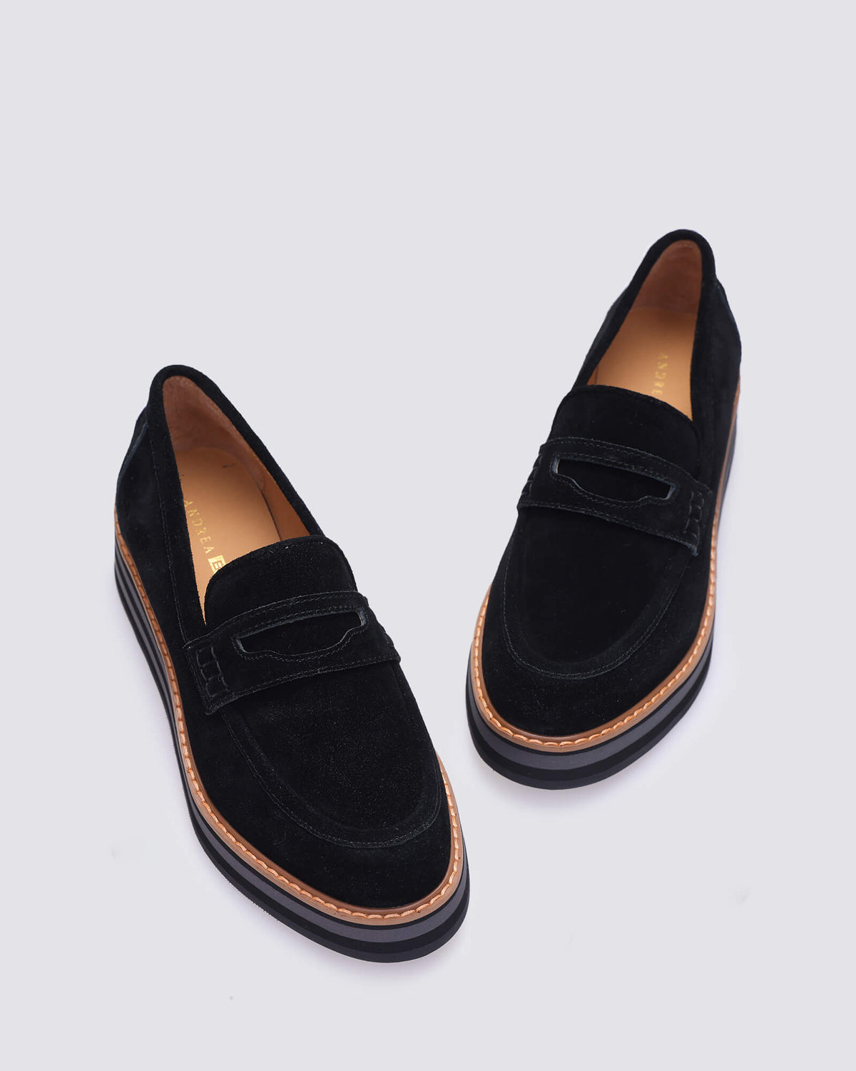 LAURENT WEDGE LOAFERS BLACK SUEDE