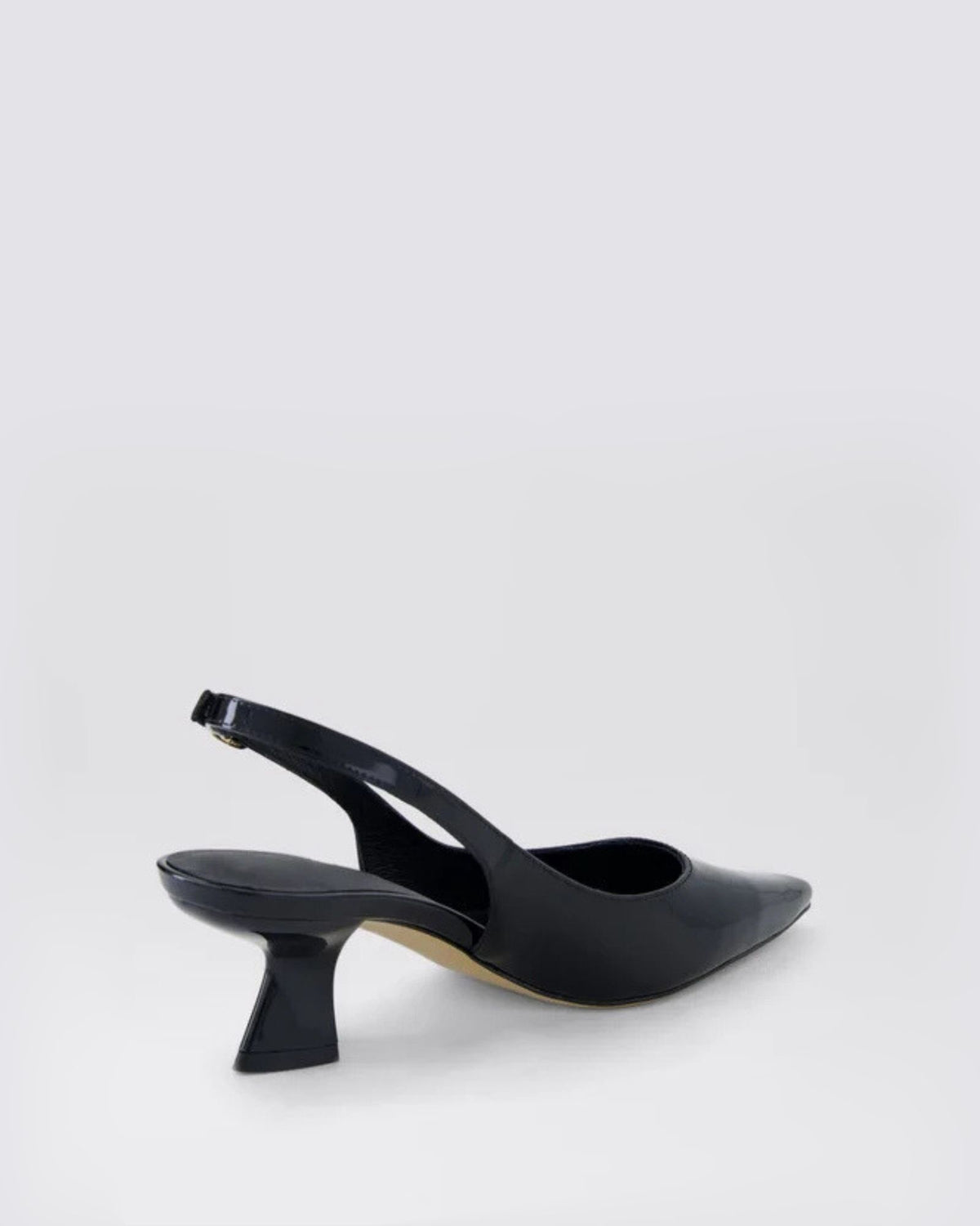 LINLY SLINGBACK HEELS BLACK PATENT