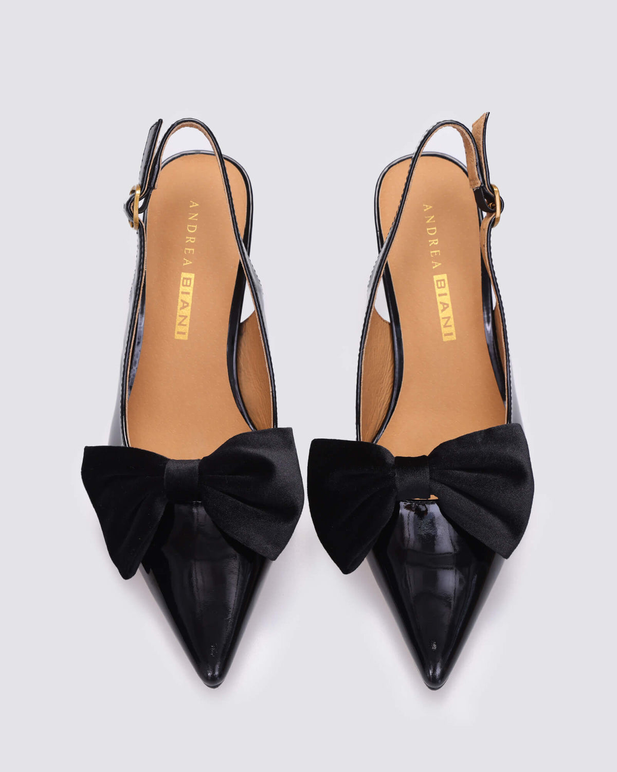 LOLITA SLINGBACK HEELS BLACK PATENT