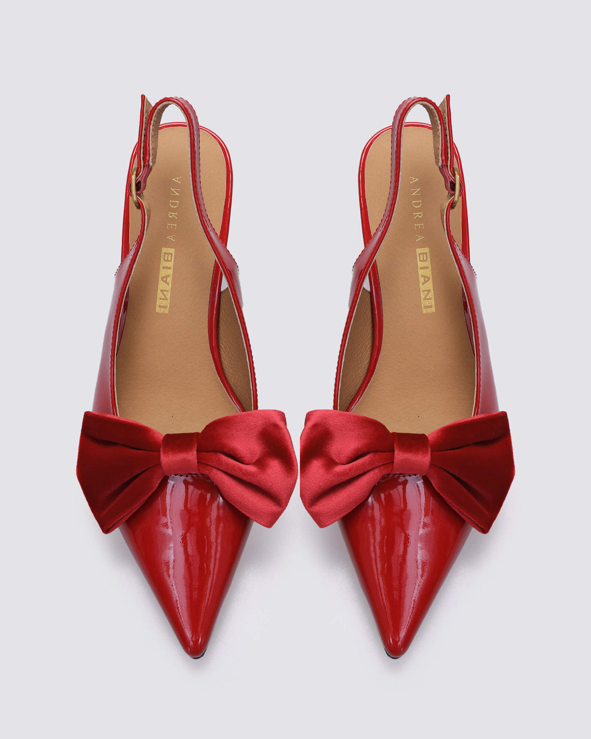LOLITA SLINGBACK HEELS RED PATENT