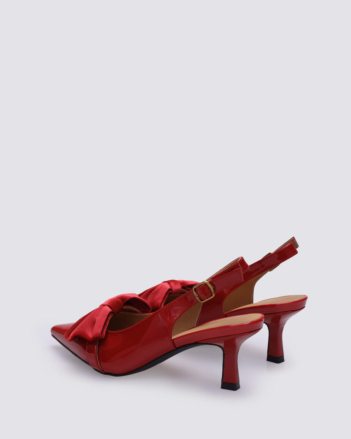 LOLITA SLINGBACK HEELS RED PATENT