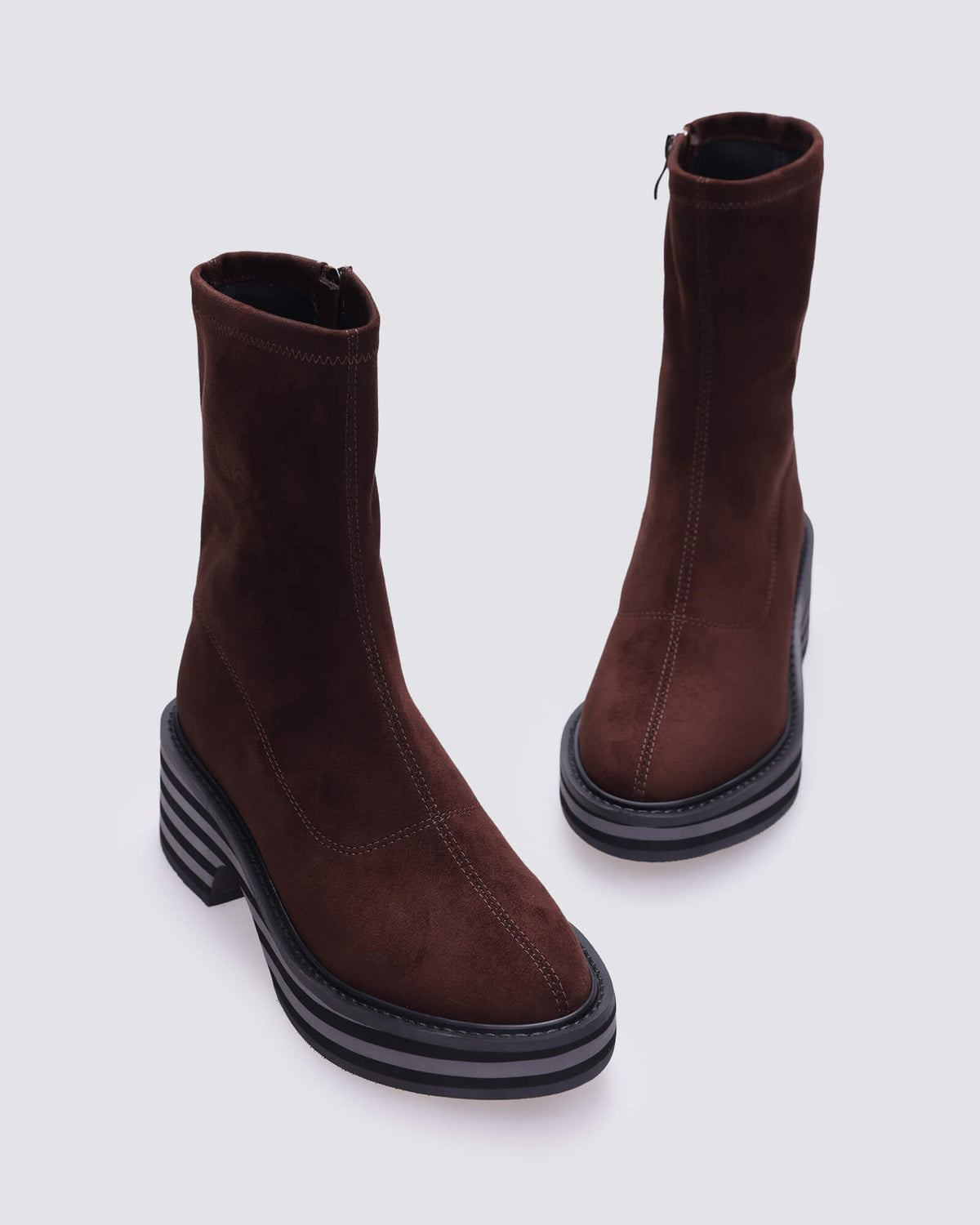 LOVEY BOOTS CHOCOLATE MICROFIBRE