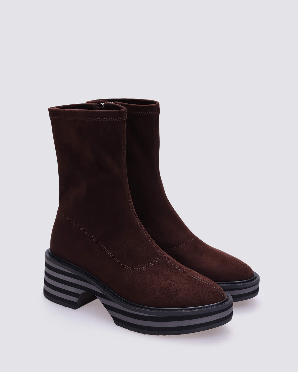 LOVEY BOOTS CHOCOLATE MICROFIBRE