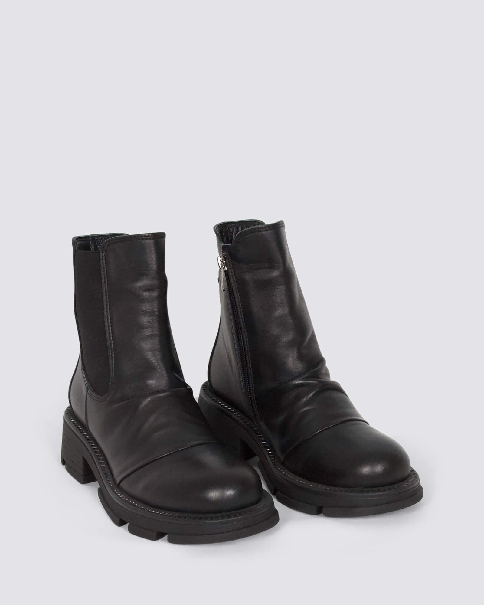 STAGE ANKLE BOOTS BLACK LEATHER