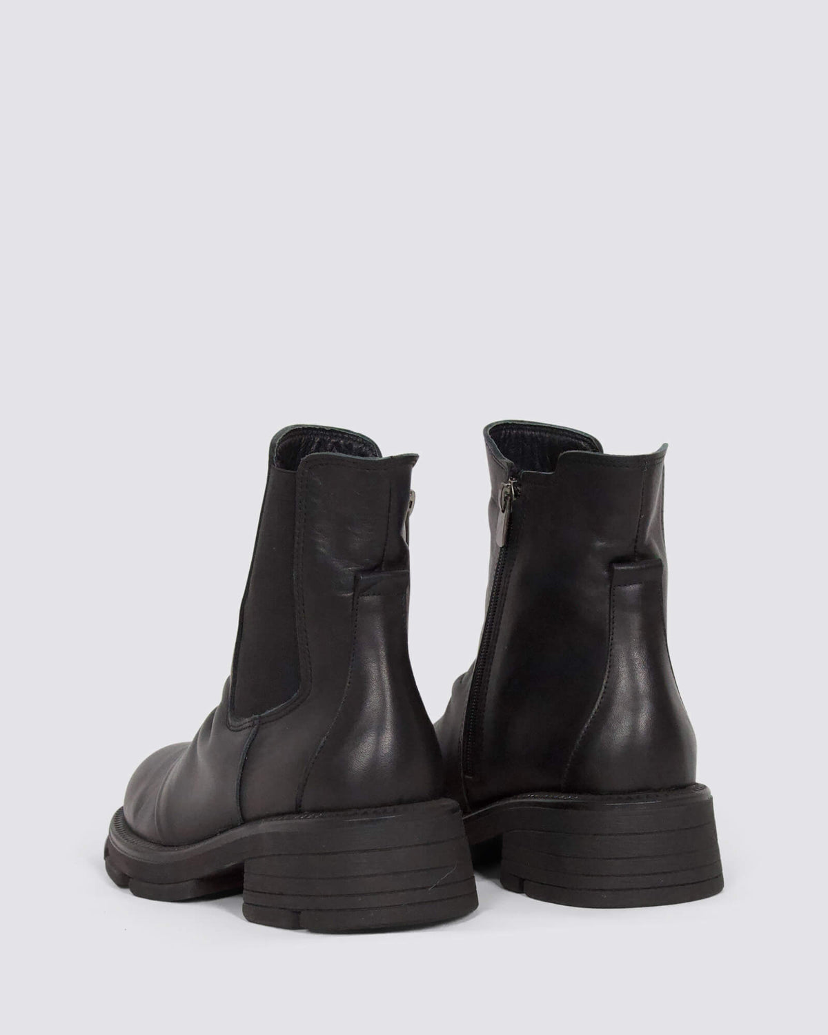 STAGE ANKLE BOOTS BLACK LEATHER