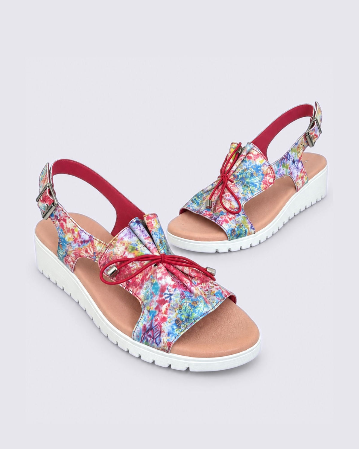MALIKA SANDALS RED MULTI