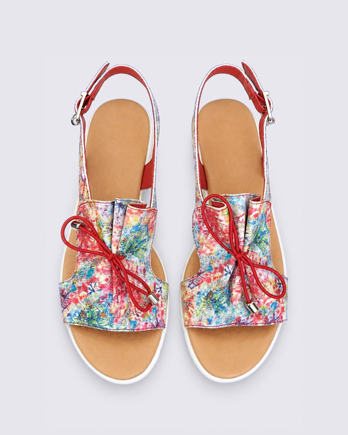 MALIKA SANDALS RED MULTI