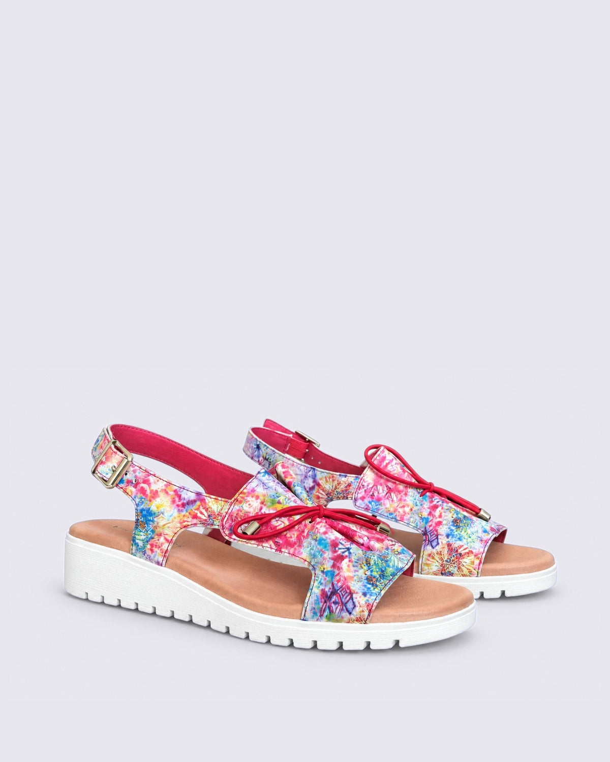 MALIKA SANDALS RED MULTI