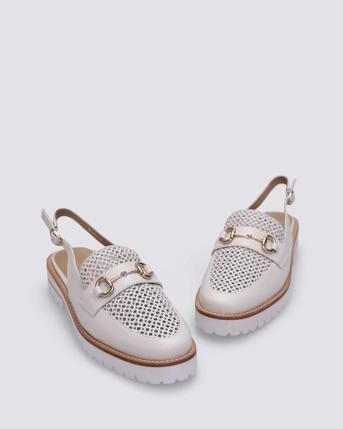 MELANIA SLINGBACK FLATS CREAM WHITE