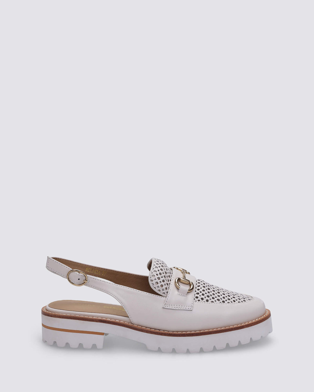 MELANIA SLINGBACK FLATS CREAM WHITE