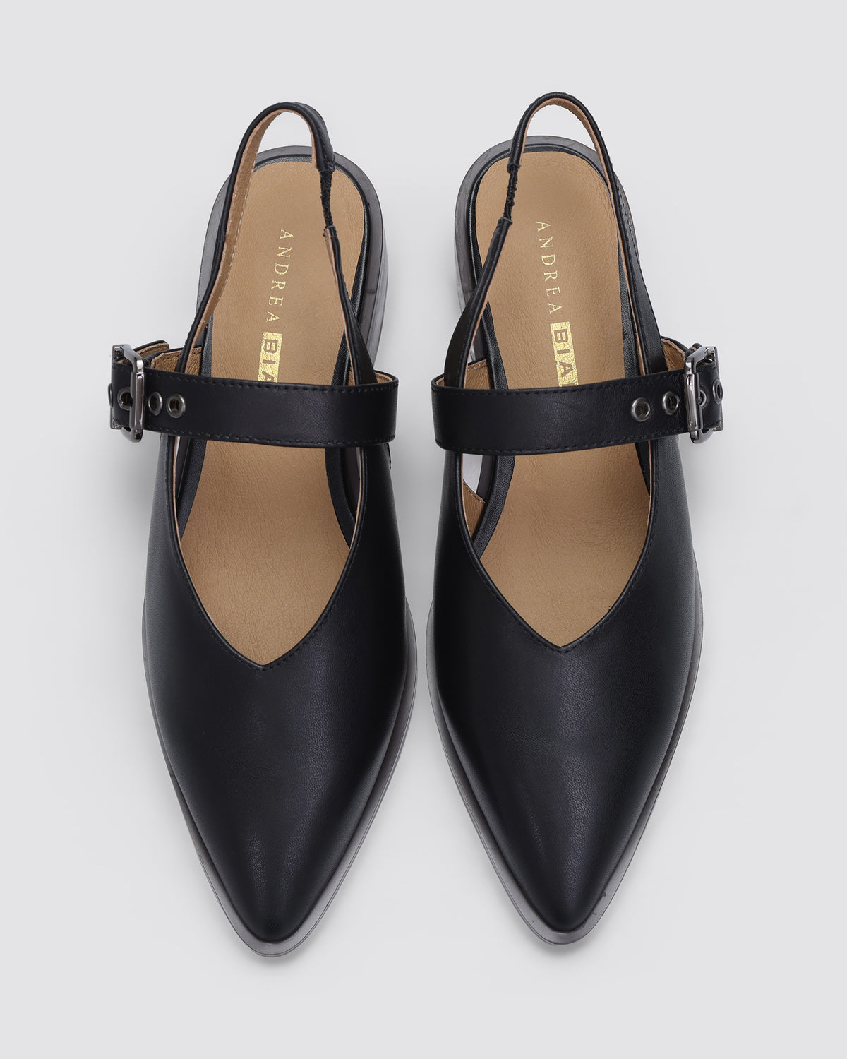 MIRA SLINGBACK BLACK LEATHER
