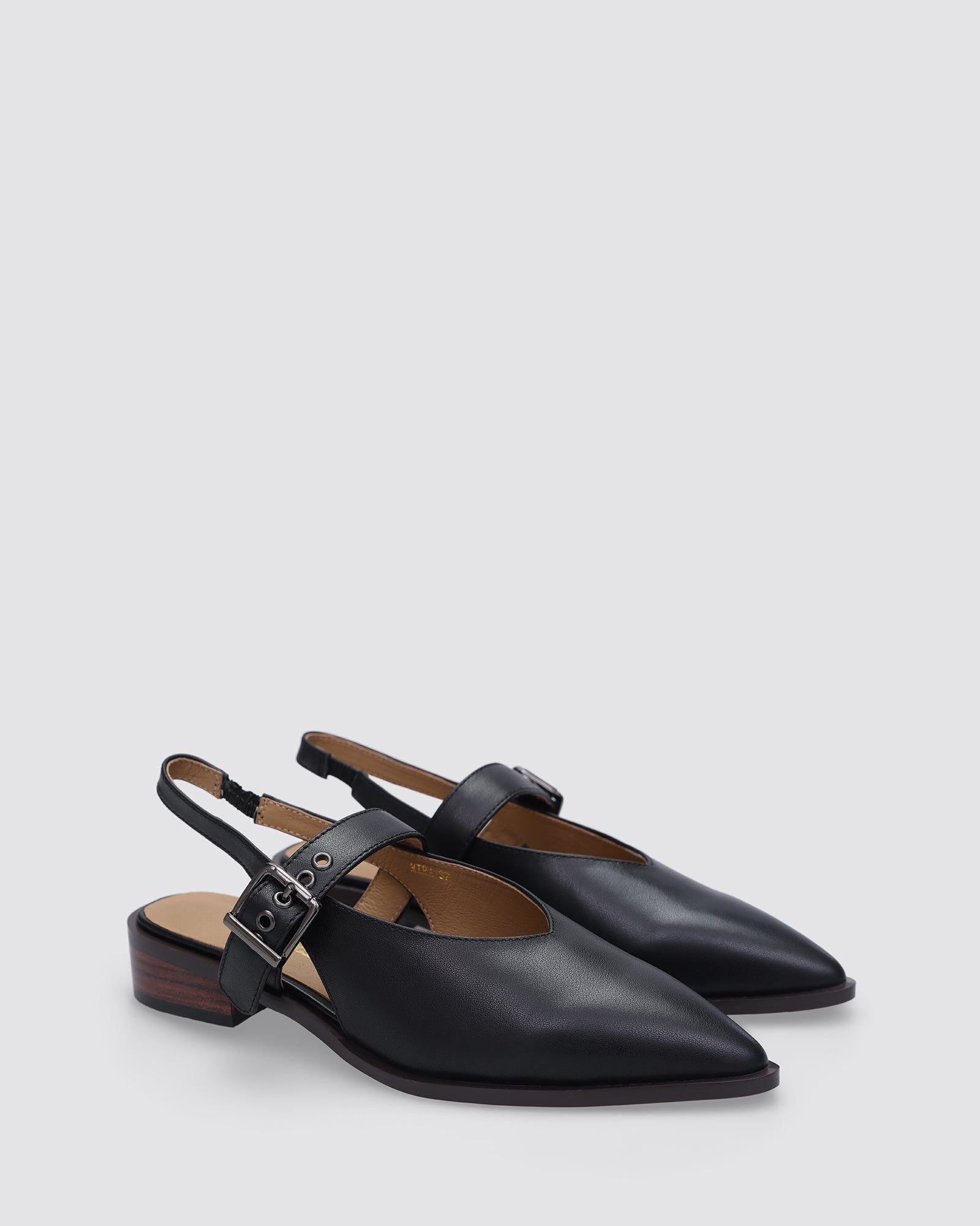 MIRA SLINGBACK BLACK LEATHER